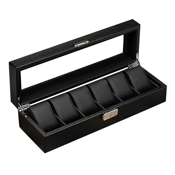 watch boxes & cases box organizer storage removable pillow - 6 slot high definition glass luxury display case with large holder and metal bu, Black;blue
watch boxes & cases box organizer storage removable pillow - 6 slot high definition glass luxury display case with large holder and metal bu, Black;blue