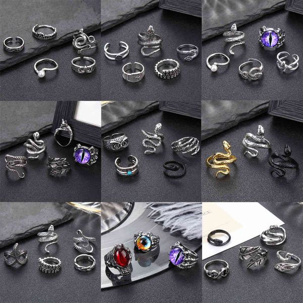 designer rings 3pc 4pc 5pc vintage gothic snake men bull head skull feather dragon cross animal punk jewelry evil eye ball, Golden;silver
designer rings 3pc 4pc 5pc vintage gothic snake men bull head skull feather dragon cross animal punk jewelry evil eye ball, Golden;silver