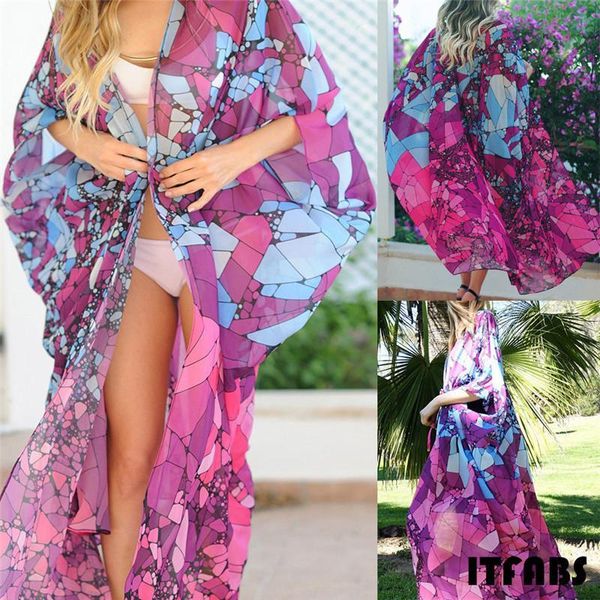 women's blouses & shirts women summer chiffon cover up swimwear bathing suit beach casual print long fashion pgya, White
women's blouses & shirts women summer chiffon cover up swimwear bathing suit beach casual print long fashion pgya, White