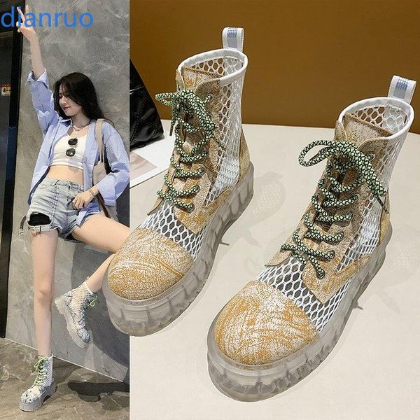 european station thick-soled color boots women 2021 horsehair mesh sandals platform hollow hole goods, Black
european station thick-soled color boots women 2021 horsehair mesh sandals platform hollow hole goods, Black