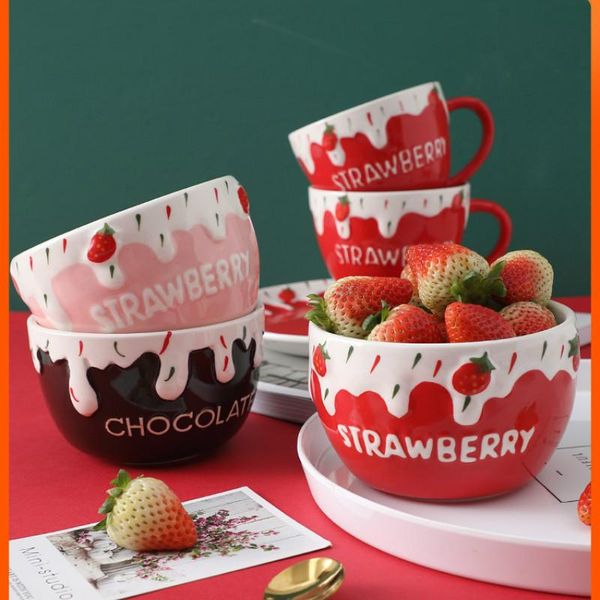 cute strawberry ceramic bowl fruit salad yogurt dessert ins tableware rice single oatmeal breakfast bowls
cute strawberry ceramic bowl fruit salad yogurt dessert ins tableware rice single oatmeal breakfast bowls