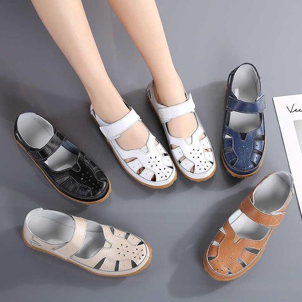 sandals 2021 summer women's large size hollowed out holed shoes leather mother's single, Black
sandals 2021 summer women's large size hollowed out holed shoes leather mother's single, Black