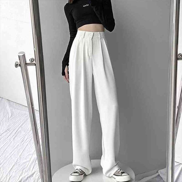 white wide leg spring womens pant fashion solid trousers black plus size streetwear loose casual pants, Black;white
white wide leg spring womens pant fashion solid trousers black plus size streetwear loose casual pants, Black;white