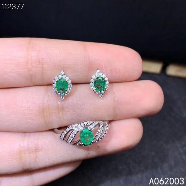 fine jewelry 925 sterling silver inlaid natural emerald ring earring set luxury supports test bracelet, earrings & necklace, Black
fine jewelry 925 sterling silver inlaid natural emerald ring earring set luxury supports test bracelet, earrings & necklace, Black