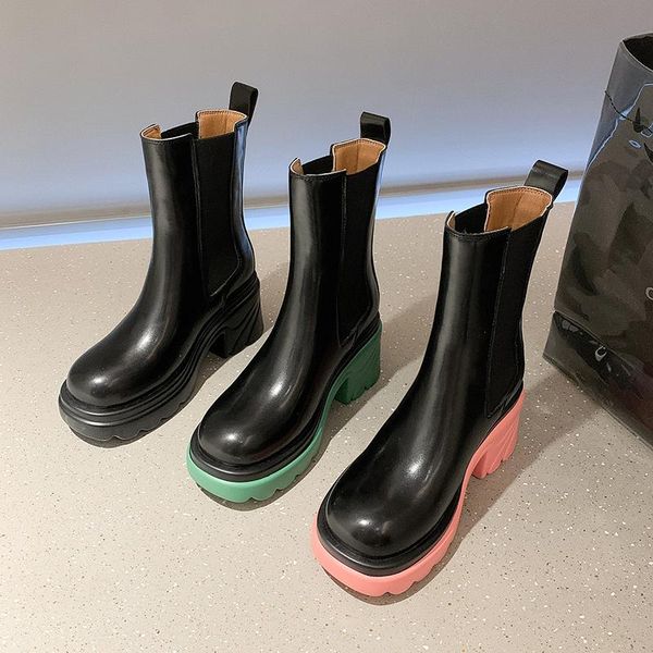 boots sleeve single shoes women's brand platform fashion heels x877, Black