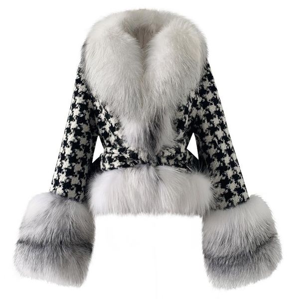 women's fur & faux warm luxury super comfortable real coat thick high-end design red collar jacket winter coats, Black
women's fur & faux warm luxury super comfortable real coat thick high-end design red collar jacket winter coats, Black