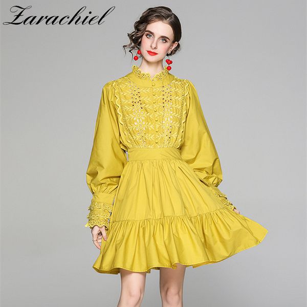 autumn fashion vacation hollow out embroidery cotton women long lantern sleeve ruffled collar embroidered mini dress 210416, Black;gray
autumn fashion vacation hollow out embroidery cotton women long lantern sleeve ruffled collar embroidered mini dress 210416, Black;gray