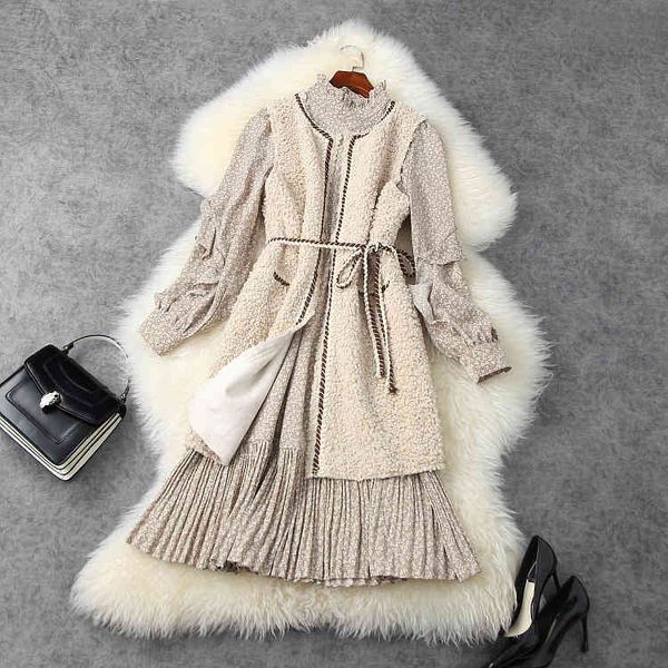 dresses european and american women's wear winter style lamb hair vest long-sleeved printed dress fashion two-piece 1hzl, Black;gray
dresses european and american women's wear winter style lamb hair vest long-sleeved printed dress fashion two-piece 1hzl, Black;gray