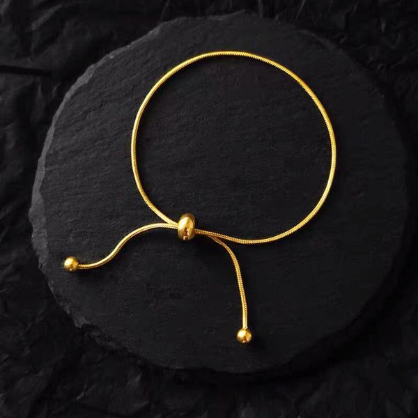 link, chain 2021 simple design gold color snake bangle pull-out adjustable bracelet for women girl men beads jewelry, Black
link, chain 2021 simple design gold color snake bangle pull-out adjustable bracelet for women girl men beads jewelry, Black