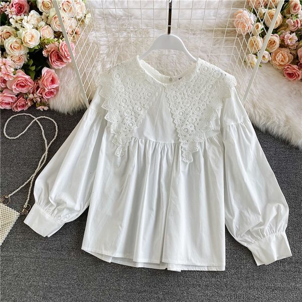 sweaters women lace patchwork blouse spring autumn black/white shirt elegant round neck long sleeve loose female fashion new, White;black
sweaters women lace patchwork blouse spring autumn black/white shirt elegant round neck long sleeve loose female fashion new, White;black