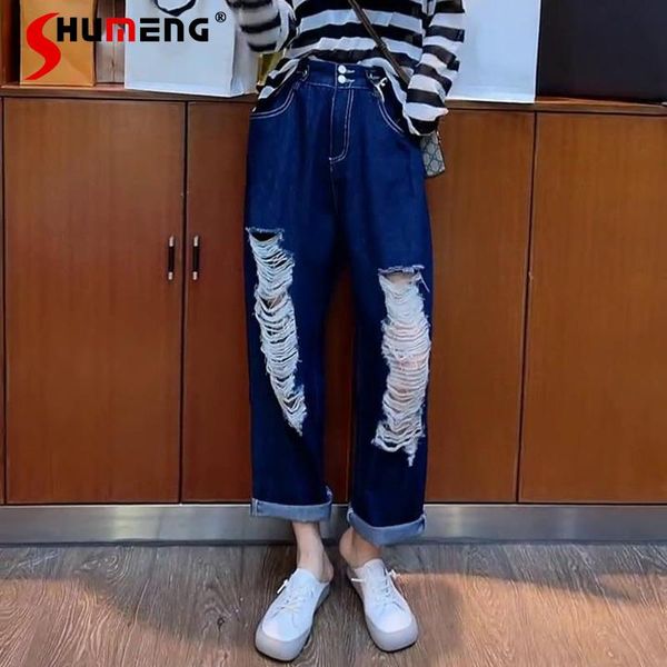 women's jeans woman dark blue thin ripped 2021 summer boyfriend high waist straight cropped jean pant ankle-length baggy pants
women's jeans woman dark blue thin ripped 2021 summer boyfriend high waist straight cropped jean pant ankle-length baggy pants