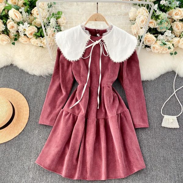 style dress female autumn and winter contrast color shawl collar temperament slim short a-line puffy woman uk557 casual dresses, Black;gray
style dress female autumn and winter contrast color shawl collar temperament slim short a-line puffy woman uk557 casual dresses, Black;gray