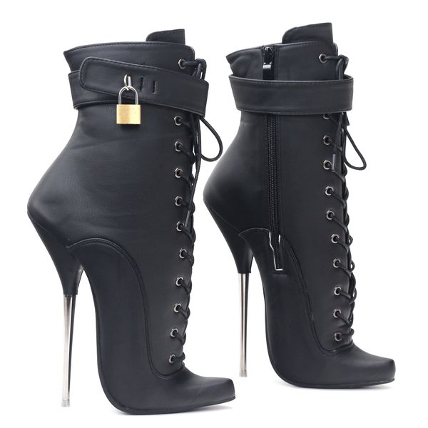 extreme thin heels 7 mj ballet lock ankle boots cosplay goth fetish 5-15, Black;white
extreme thin heels 7 mj ballet lock ankle boots cosplay goth fetish 5-15, Black;white