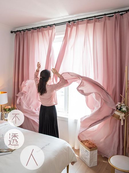nordic style chiffon gauze pink curtain panels modern tansparent impermeable drapes soft yarn for living room bedroom &
nordic style chiffon gauze pink curtain panels modern tansparent impermeable drapes soft yarn for living room bedroom &