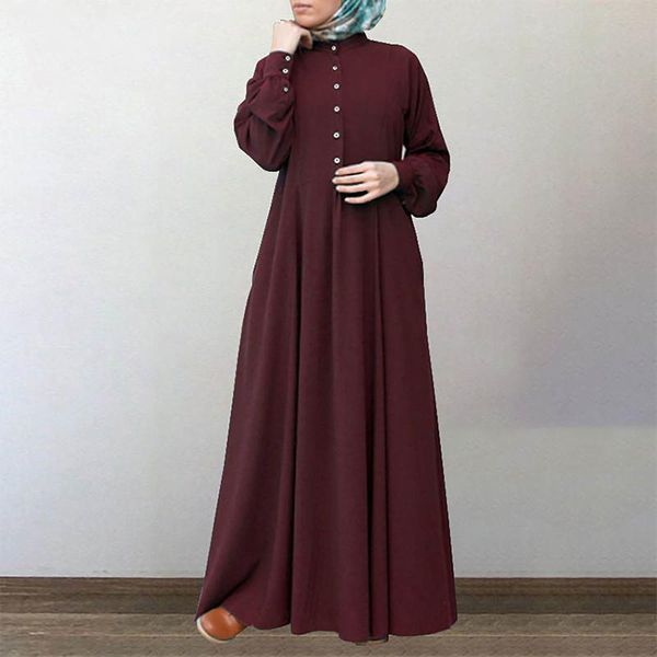 casual dresses 2021 autumn winter women retro maxi ladies long sleeve round collar button dress elegant solid color cotton, Black;gray
casual dresses 2021 autumn winter women retro maxi ladies long sleeve round collar button dress elegant solid color cotton, Black;gray
