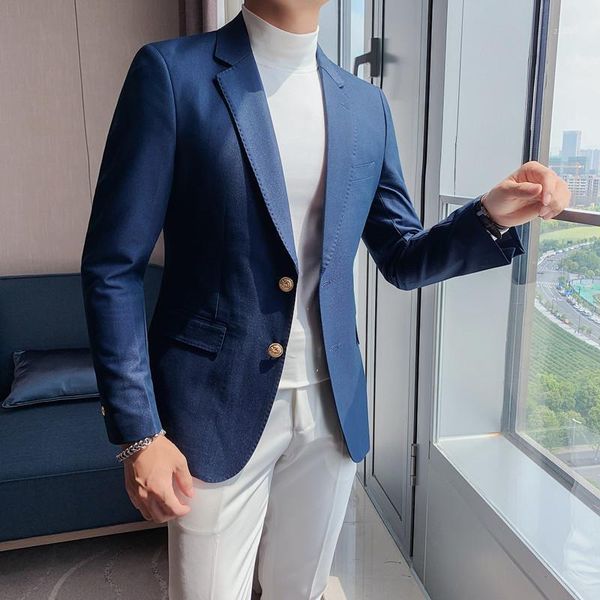 men's suits & blazers 2021 brand clothing exquisite fashion slim solid color casual business men blazer suit jacket for boy groom weddi, White;black
men's suits & blazers 2021 brand clothing exquisite fashion slim solid color casual business men blazer suit jacket for boy groom weddi, White;black
