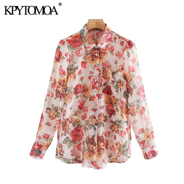 women fashion transparent floral print blouses vintage lapel collar long sleeve female shirts blusa chic 210420, White
women fashion transparent floral print blouses vintage lapel collar long sleeve female shirts blusa chic 210420, White