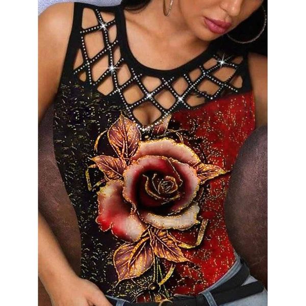 women's blouses & shirts rhinestone hollow out womens and rose prints sleeveless casual o neck pullover summer blusas mujer #603, White
women's blouses & shirts rhinestone hollow out womens and rose prints sleeveless casual o neck pullover summer blusas mujer #603, White