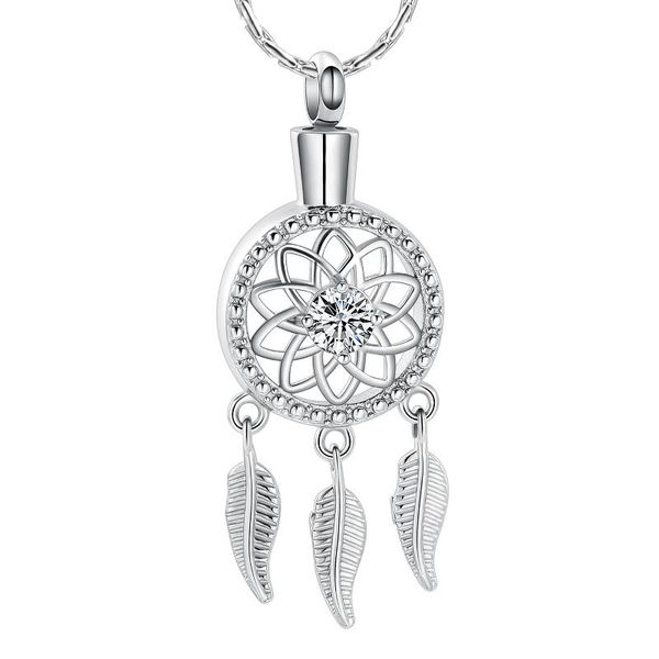 pendant necklaces cremation memorial jewelry stainless steel dream catcher urn necklace for ashes inlaid crystal keepsake gift, Silver
pendant necklaces cremation memorial jewelry stainless steel dream catcher urn necklace for ashes inlaid crystal keepsake gift, Silver