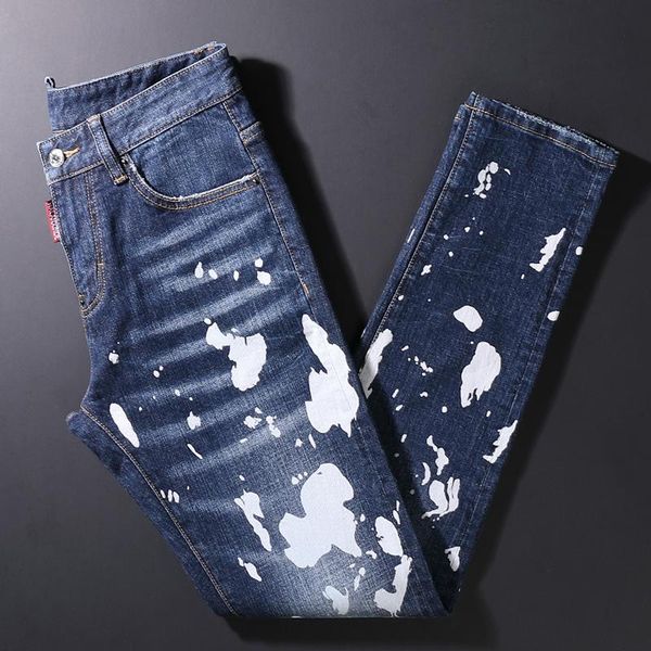 men's jeans street style fashion men retro blue elastic slim fit destroyed ripped splashed designer hip hop denim punk pants
men's jeans street style fashion men retro blue elastic slim fit destroyed ripped splashed designer hip hop denim punk pants