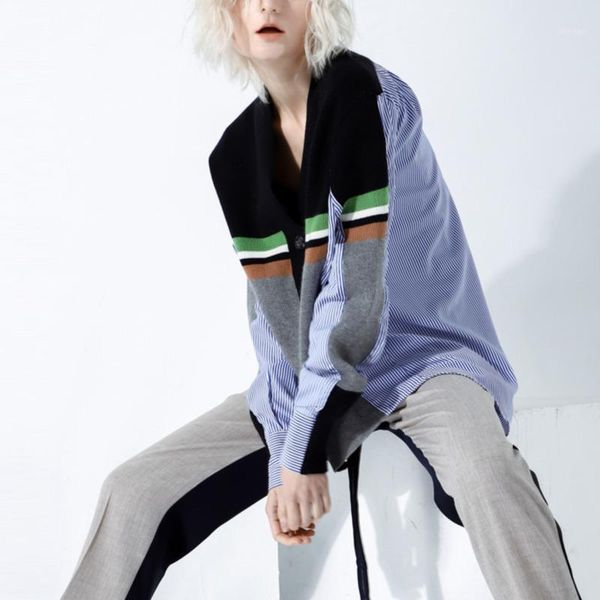 spring fashion women clothing round collar batwing sleeves striped patchwork knits single breasted sweatshirt p162 women's sweaters, White;black
spring fashion women clothing round collar batwing sleeves striped patchwork knits single breasted sweatshirt p162 women's sweaters, White;black