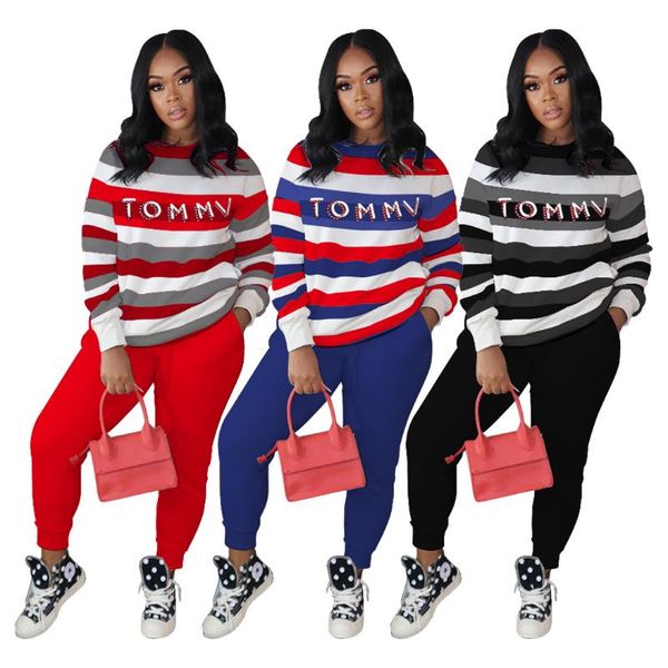 women's two piece pants zaggin 2021 autumn women stripes letters plus size 2-pieces suit casual lady o-neck full sleeve long skinny set, White
women's two piece pants zaggin 2021 autumn women stripes letters plus size 2-pieces suit casual lady o-neck full sleeve long skinny set, White