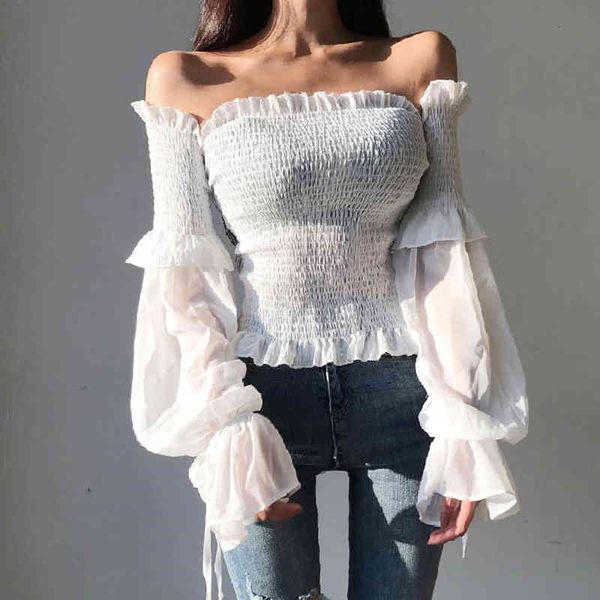 women shirts korean off shoulder blouse shirt womens long sleeve white black female and blouses streetwear
women shirts korean off shoulder blouse shirt womens long sleeve white black female and blouses streetwear