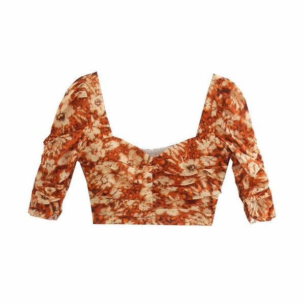 women's blouses & shirts elegant women floral print square collar cropped 2021 summer short sleeve flods blouse pullover chic female st, White
women's blouses & shirts elegant women floral print square collar cropped 2021 summer short sleeve flods blouse pullover chic female st, White