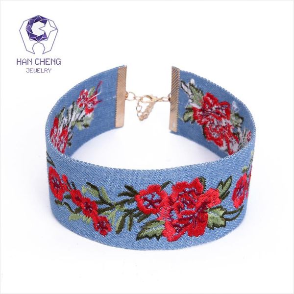 chokers hancheng fashion flowers embroidery jeans belt denim ribbon choker necklace women necklaces knitting collar jewelry bijoux, Golden;silver
chokers hancheng fashion flowers embroidery jeans belt denim ribbon choker necklace women necklaces knitting collar jewelry bijoux, Golden;silver