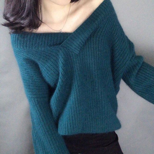 women's sweaters loose v neck long sleeve sweater solid fashion simple woman 2021 autumn winter bottomed knit pullover, White;black
women's sweaters loose v neck long sleeve sweater solid fashion simple woman 2021 autumn winter bottomed knit pullover, White;black