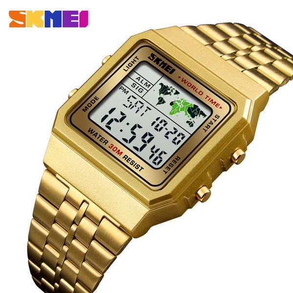 skmei mens watch reloj digital hombre watch men military waterproof golden watch stainlsteel fashion electronic wristwatches x0524, Slivery;brown
skmei mens watch reloj digital hombre watch men military waterproof golden watch stainlsteel fashion electronic wristwatches x0524, Slivery;brown