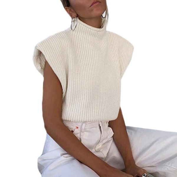 women's vests women ribbed knit loose sleeveless vest turtleneck solid color sweater tank e56b sg8j, Black;white
women's vests women ribbed knit loose sleeveless vest turtleneck solid color sweater tank e56b sg8j, Black;white