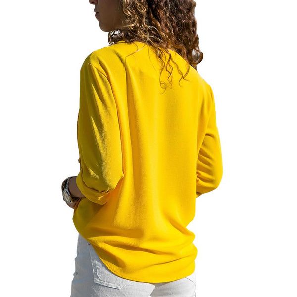 women's blouses & shirts women and 2021 fashion long sleeve skew collar chiffon blouse casual plus size elegent work wear shirt, White
women's blouses & shirts women and 2021 fashion long sleeve skew collar chiffon blouse casual plus size elegent work wear shirt, White