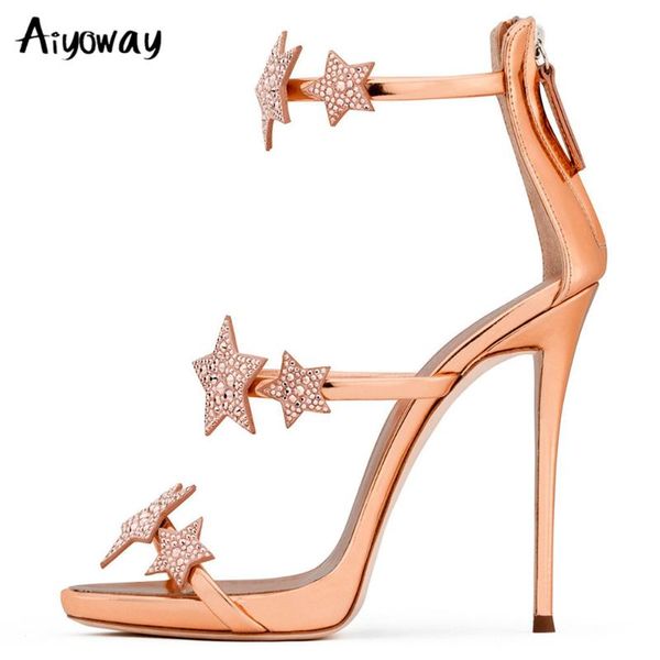 aiyoway gold summer women sandals ankle strap open toe stiletto high heels fashion dress party shoes woman big size, Black
aiyoway gold summer women sandals ankle strap open toe stiletto high heels fashion dress party shoes woman big size, Black