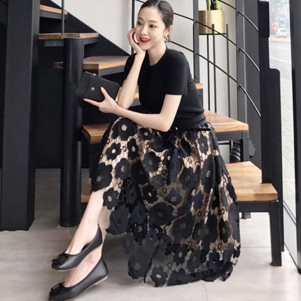 nian summer a line womens skirt long mesh lace children mujer faldas saias mulher, Black
nian summer a line womens skirt long mesh lace children mujer faldas saias mulher, Black