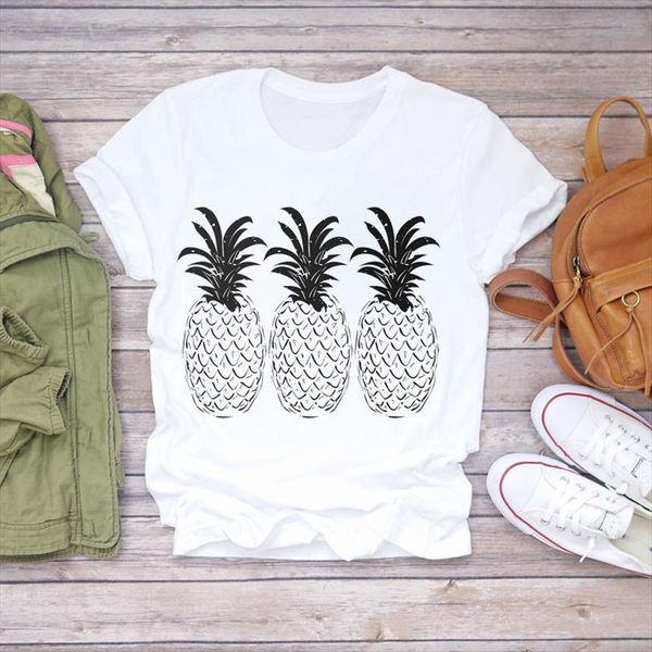 summer pineapple short sleeve women t shirt cute fruit camisas graphic female tee, White
summer pineapple short sleeve women t shirt cute fruit camisas graphic female tee, White