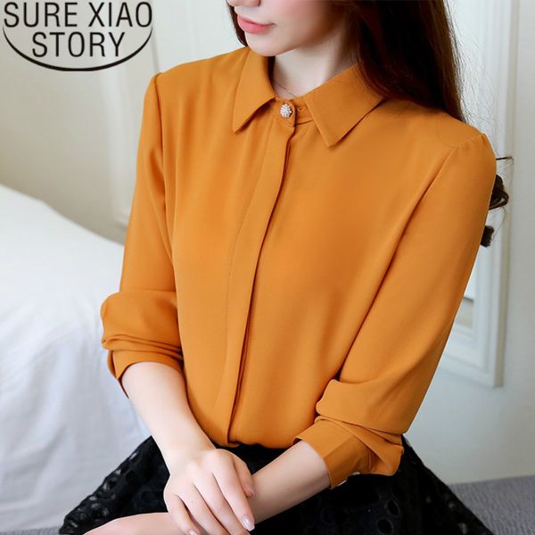 blusas mujer de moda womens blouses korean fashion clothing button solid turn-down collar chiffon blouse 2268 50 210415, White
blusas mujer de moda womens blouses korean fashion clothing button solid turn-down collar chiffon blouse 2268 50 210415, White