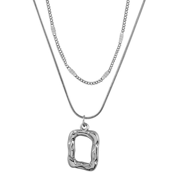 chains stainless steel korean version light luxury contracted double necklace pendant clavicle chain temperament joker choker, Silver
chains stainless steel korean version light luxury contracted double necklace pendant clavicle chain temperament joker choker, Silver