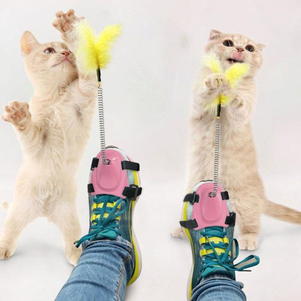 1pc/set cat toys funny little feet toy spring stick feather material teaser wand interactive
1pc/set cat toys funny little feet toy spring stick feather material teaser wand interactive