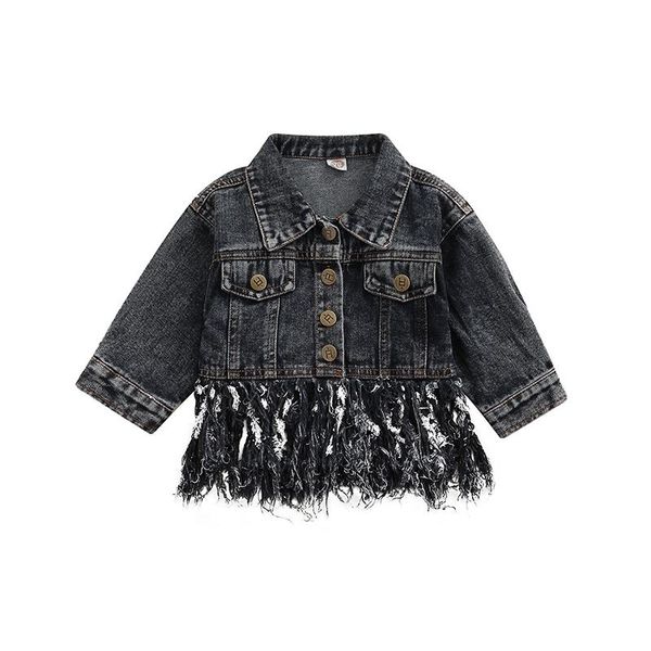 jackets 0-4y fashion kids girls autumn denim jacket outwear single breasted tassel back letter printed coats, Blue;gray
jackets 0-4y fashion kids girls autumn denim jacket outwear single breasted tassel back letter printed coats, Blue;gray