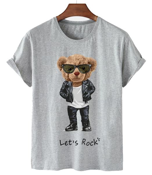 women's t-shirt lh20629 summer pure cotton cool bear pattern printed all-match big yard breathable sports short sleeve for woman, White
women's t-shirt lh20629 summer pure cotton cool bear pattern printed all-match big yard breathable sports short sleeve for woman, White