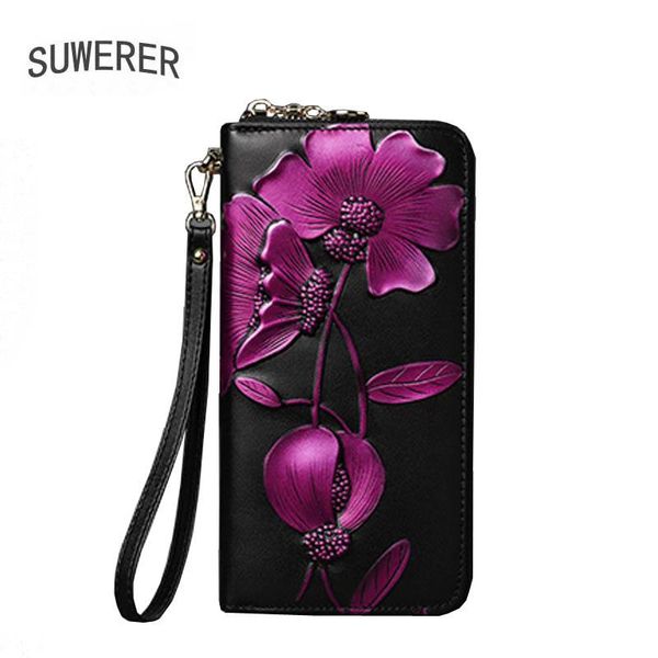 wallets suwerer genuine leather women fashion flowers real cowhide clutch bag women's, Red;black
wallets suwerer genuine leather women fashion flowers real cowhide clutch bag women's, Red;black