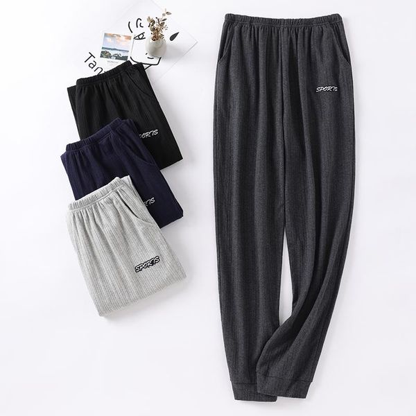 men's sleepwear l-5xl solid striped sleep bottoms boy man pajamas long pants trousers oblique pocket jammies elastic waist pyjamas 6535, Black;brown
men's sleepwear l-5xl solid striped sleep bottoms boy man pajamas long pants trousers oblique pocket jammies elastic waist pyjamas 6535, Black;brown