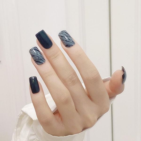 false nails 24pcs full cover fake long square head blue and gray smudged nail stickers finished with glue ne, Red;gold
false nails 24pcs full cover fake long square head blue and gray smudged nail stickers finished with glue ne, Red;gold