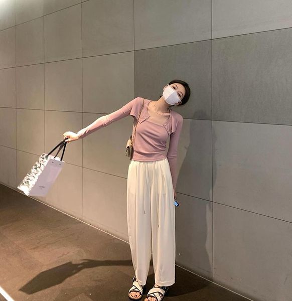 women's pants & capris kukming white slacks summer 2021 thin casual show and versatile, loose straight high waist wide leg, Black;white
women's pants & capris kukming white slacks summer 2021 thin casual show and versatile, loose straight high waist wide leg, Black;white