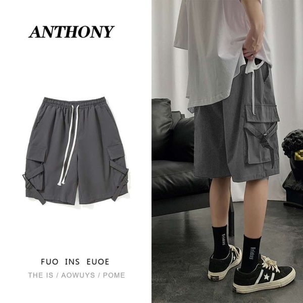 men's shorts overalls shorts summer men's big black pocket loose casual 5-point thin beach pants, White;black
men's shorts overalls shorts summer men's big black pocket loose casual 5-point thin beach pants, White;black