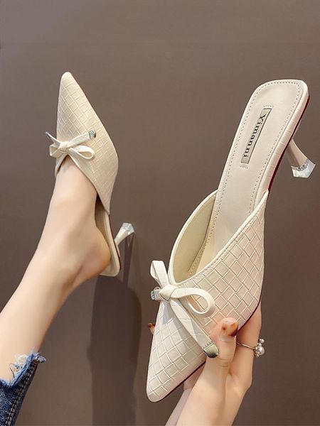 shallow female shoes cover toe thin heels butterfly-knot slippers soft heeled mules med slides 2021 comfort high pointed basic, Black
shallow female shoes cover toe thin heels butterfly-knot slippers soft heeled mules med slides 2021 comfort high pointed basic, Black