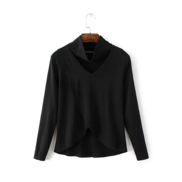 fashion women v neck long sleeve black knitting t shirt casual lady loose t579 210430, White
fashion women v neck long sleeve black knitting t shirt casual lady loose t579 210430, White