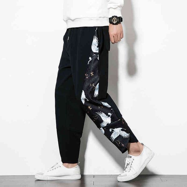men's pants streetwear men harem japanese style casual cotton linen trouser man jogger chinese baggy plus size 5xl eqb8, Black
men's pants streetwear men harem japanese style casual cotton linen trouser man jogger chinese baggy plus size 5xl eqb8, Black