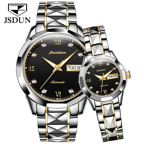 wristwatches jsdun 2021 couple watch ladies men's mechanical date week clock female waterproof montre femme 8813, Slivery;brown
wristwatches jsdun 2021 couple watch ladies men's mechanical date week clock female waterproof montre femme 8813, Slivery;brown